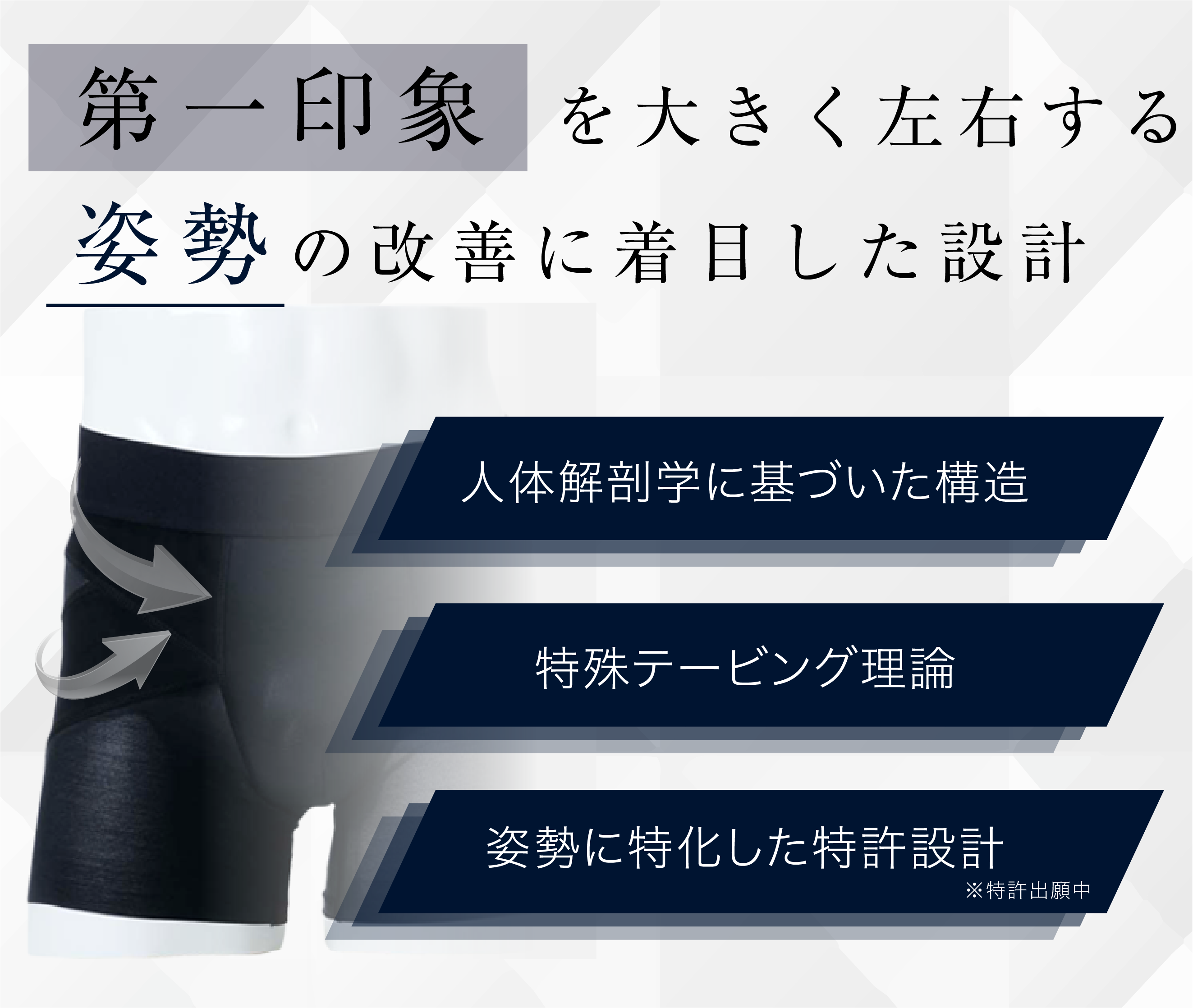 ゴルフスコア改善、姿勢改善PELVISMAKE PANTS メッシュ4枚セット PELVISMAKE PANTS